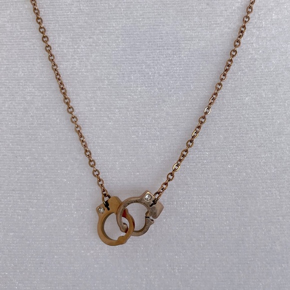 Necklace Rose Gold Plated Over Stainless Steel - Picture 2 of 7